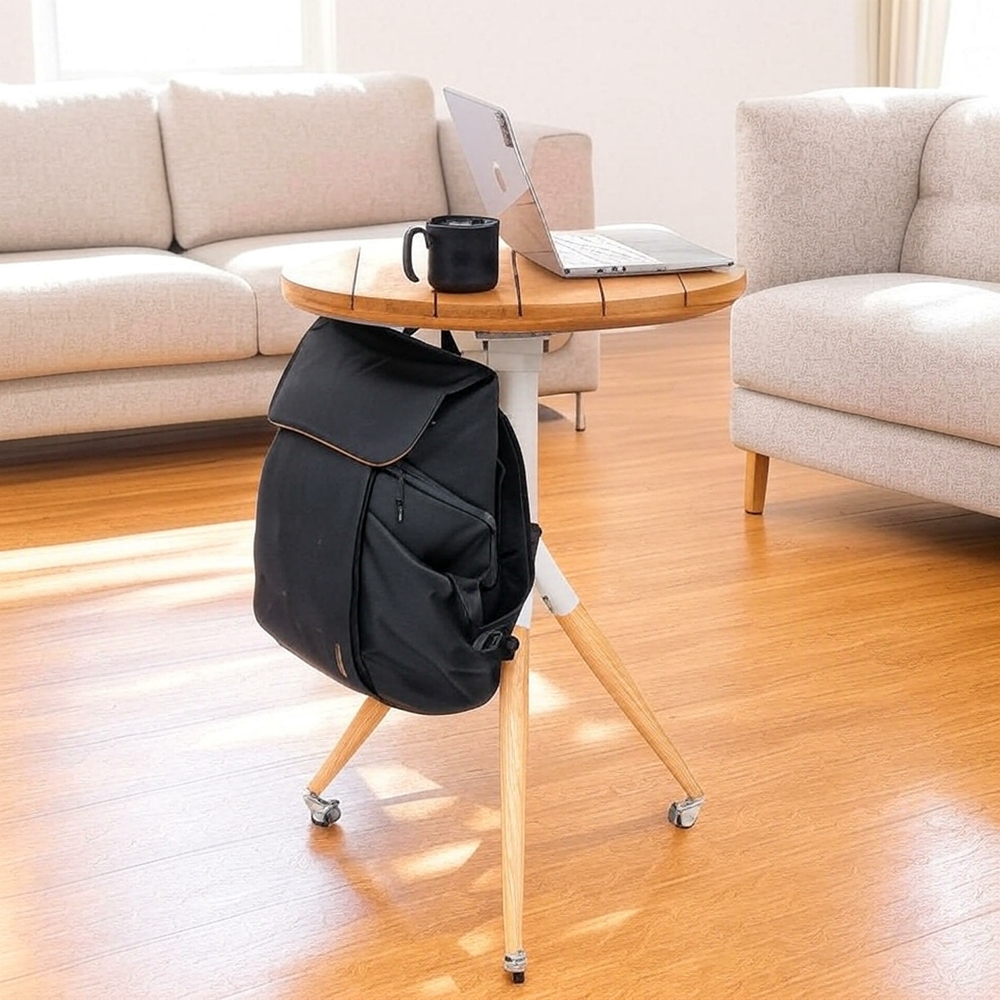 Patio Modern Wood Round Table